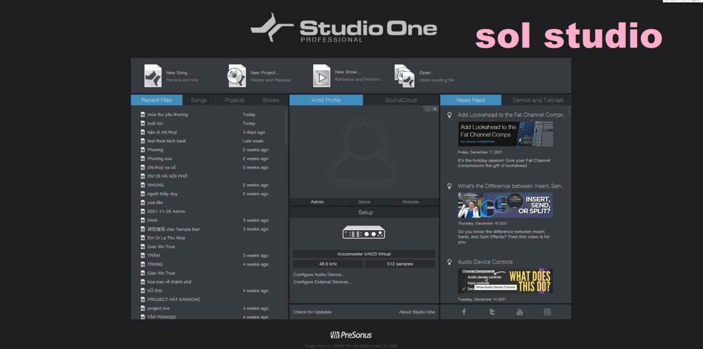 6 lý do phần mềm studio one là sự lựa chọn hoàn hảo